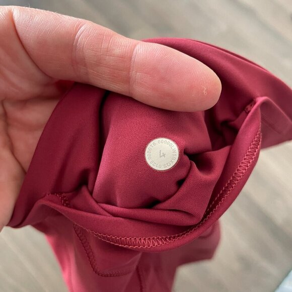 Lululemon 2020 Fast and Free Tight II 25" *Non-Reflective Nulux Leggings Red 4 - Picture 9 of 9